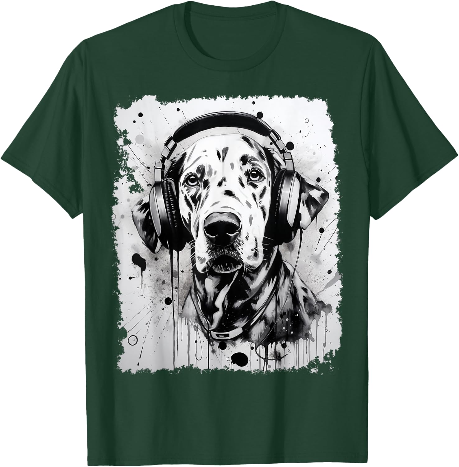 Pop Art Dog Dalmatian Music T-Shirt - T-Shirt | Forest