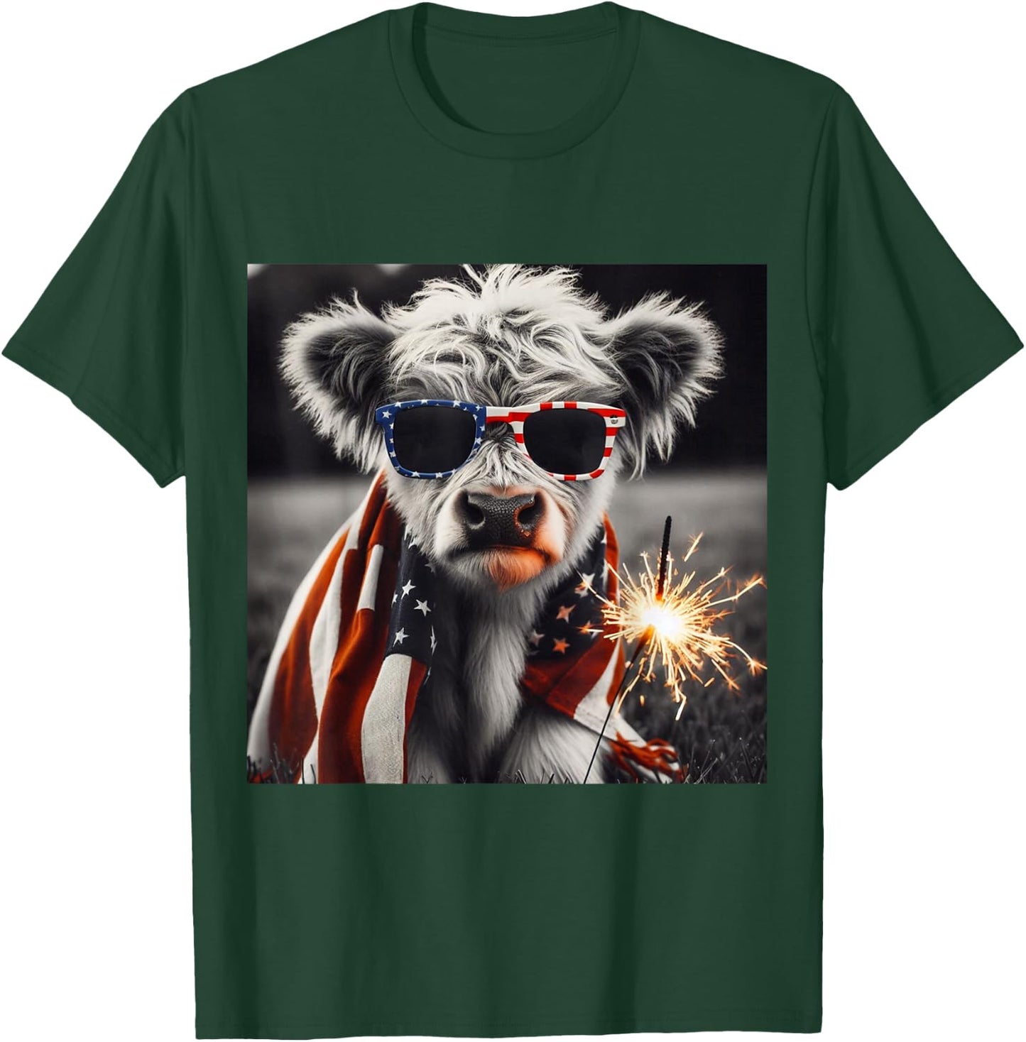 American Baby Cow 4th of July T-Shirt - T-Shirt | Forest
