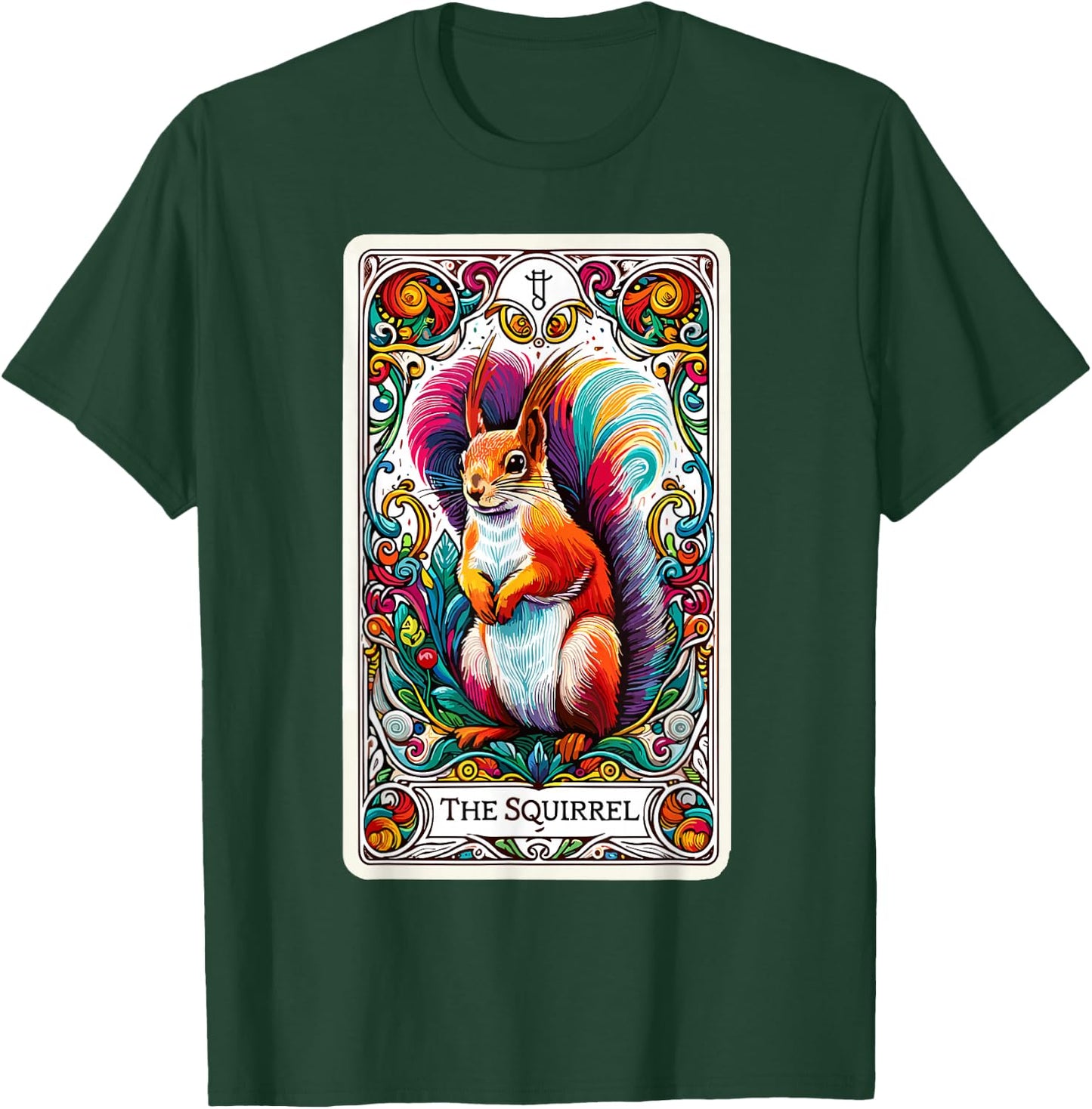 Psychic Tarot Card Squirrel Lover Stuff Mystic Squirrel T-Shirt - T-Shirt | Forest