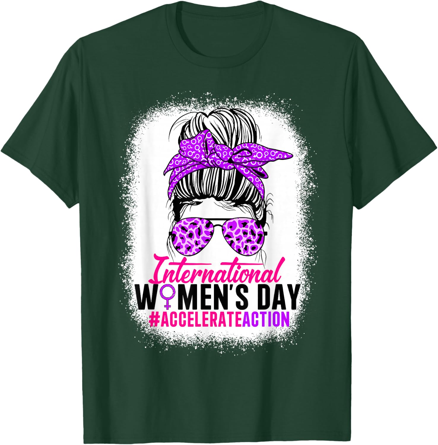 International Women's Day 2025 Accelerate Action 8 March T-Shirt - T-Shirt | Forest