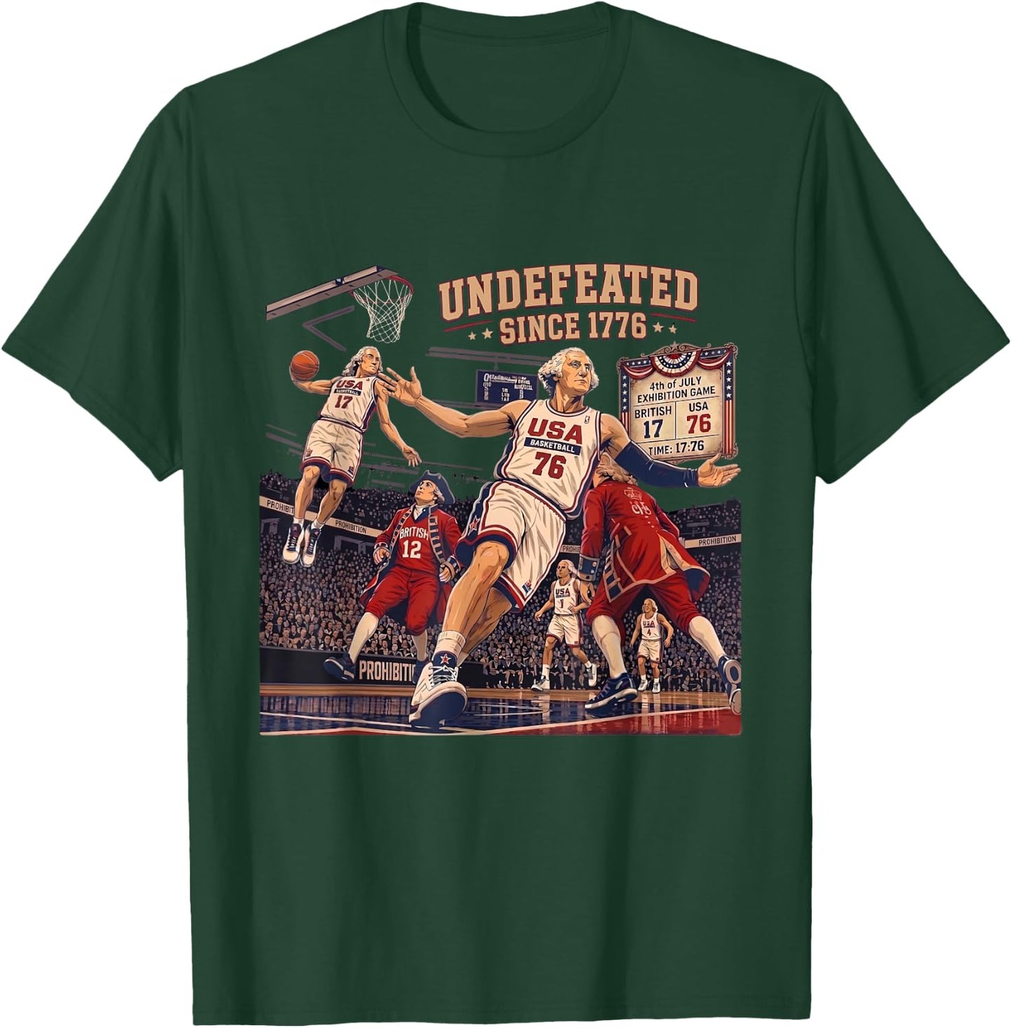 Patriotic Undefeated Since 1776 4th of July Independence Day T-Shirt - T-Shirt | Forest