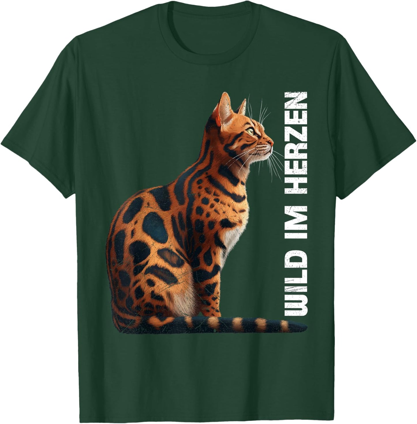Bengal Cats Wild in the Heart Bengal Cat Lovers , black T-Shirt - T-Shirt | Forest