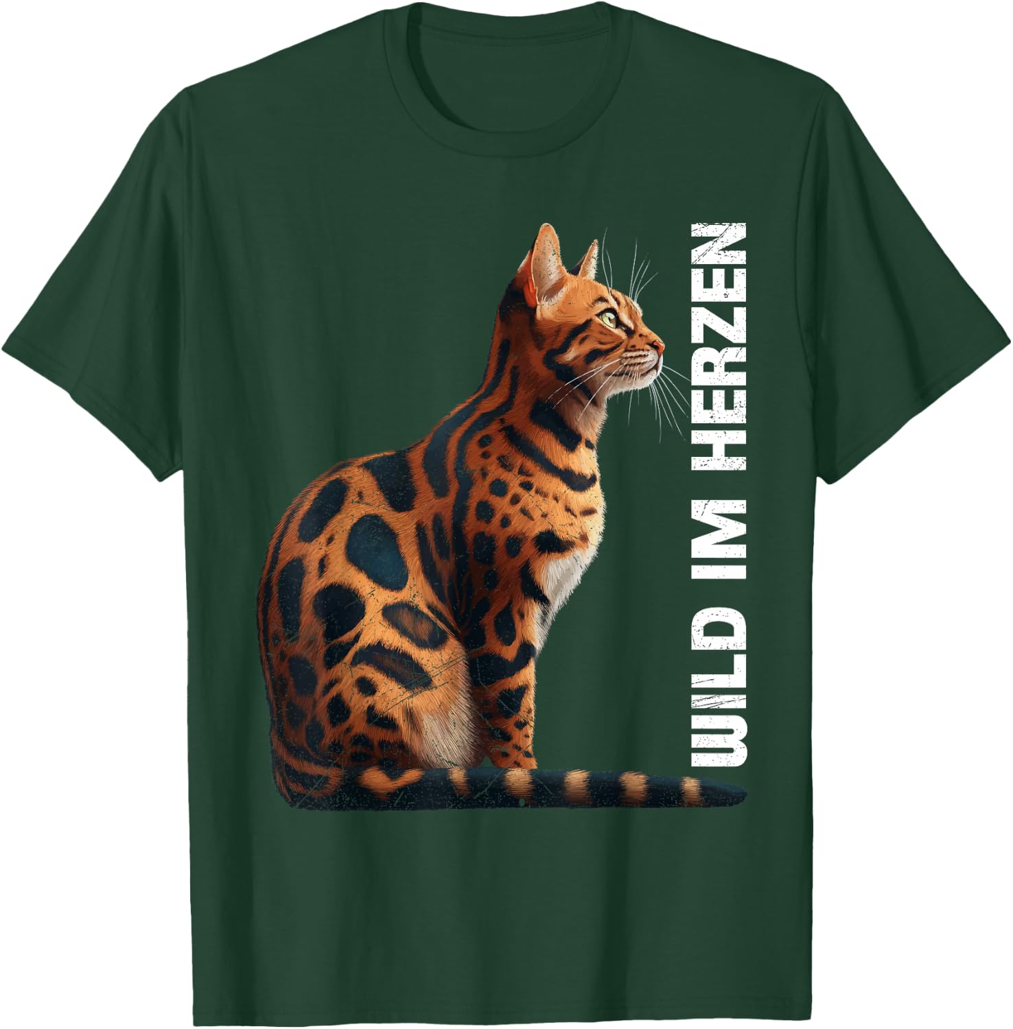 Bengal Cats Wild in the Heart Bengal Cat Lovers , black T-Shirt - T-Shirt | Forest