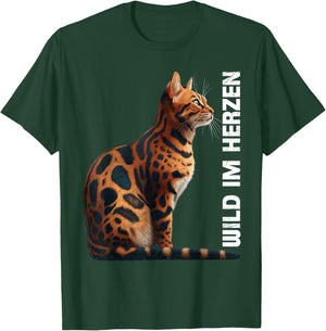 Bengal Cats Wild in the Heart Bengal Cat Lovers , black T-Shirt - T-Shirt | Forest