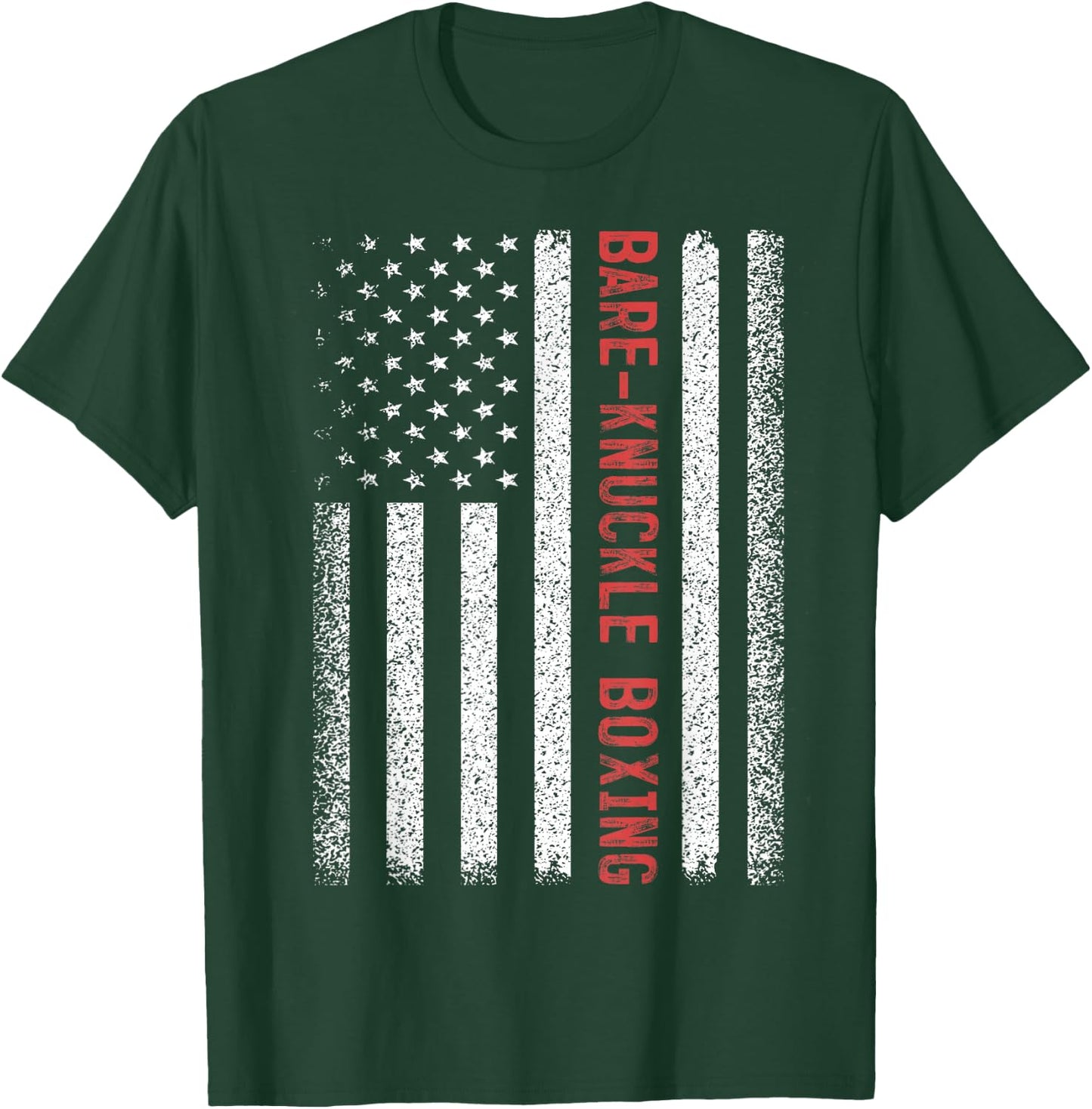Bare-knuckle boxing American Flag 4th of July ,Black,Small T-Shirt - T-Shirt | Forest