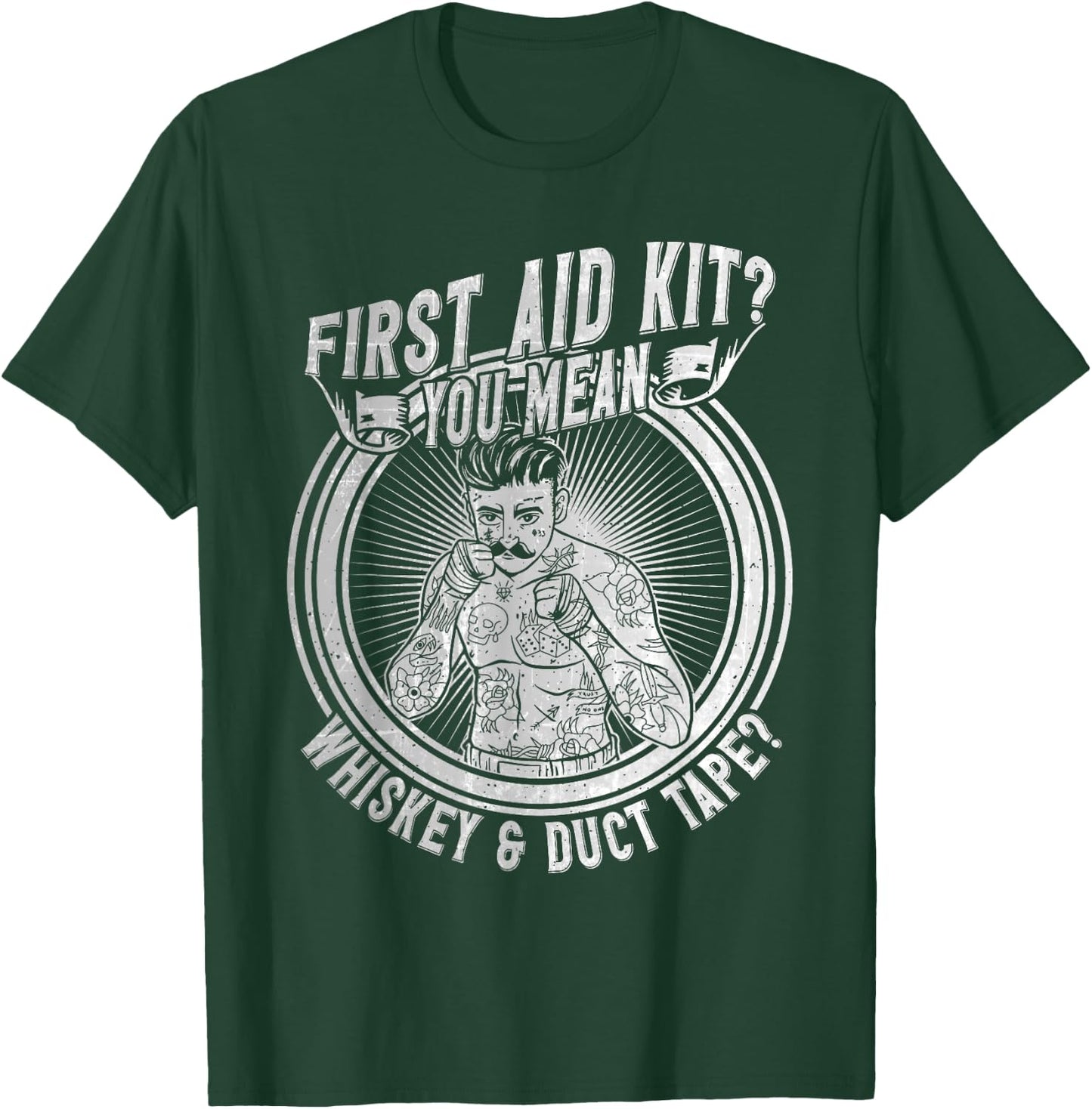 Bare Knuckle Boxing Outfit Old School Boxer MMA Fighter T-Shirt - T-Shirt | Forest