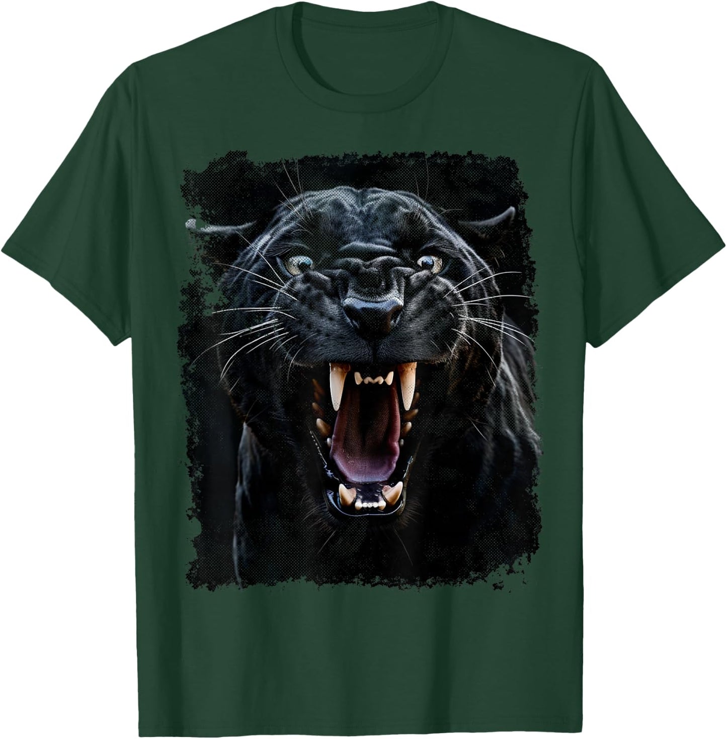 Vintage Panther Black Animal Graphic T-Shirt - T-Shirt | Forest