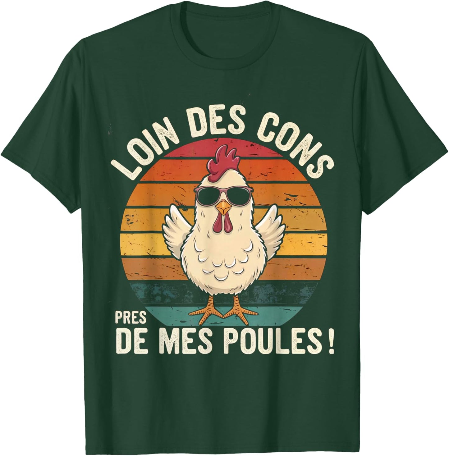 Away From Cons Near My Hens Funny Hen Gift Vintage , Black, S T-Shirt - T-Shirt | Forest