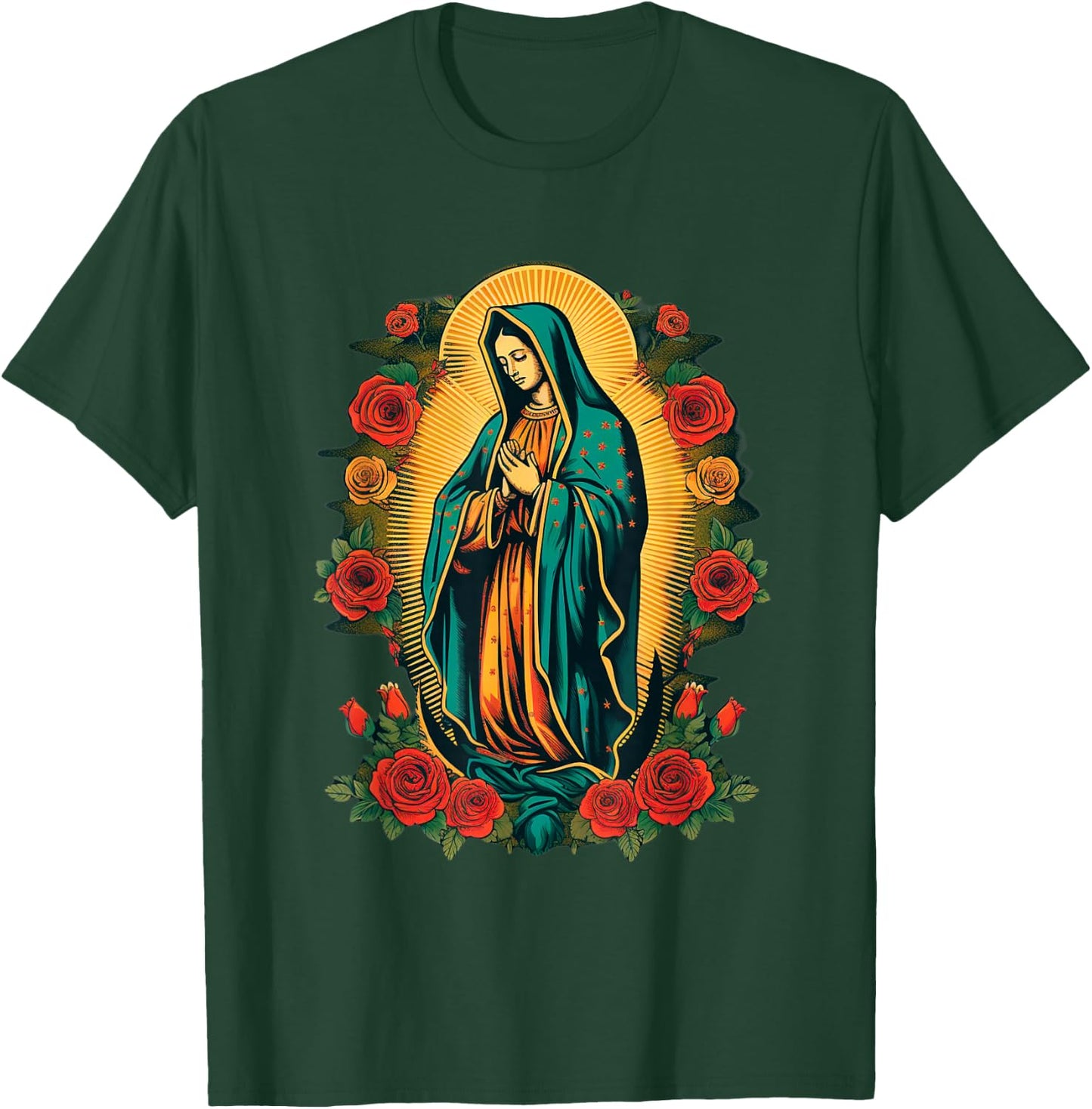 Unserer Lieben Frau Heilige Maria von Guadalupe Jungfrau Maria mächtiges Symbol T-Shirt - T-Shirt | Forest