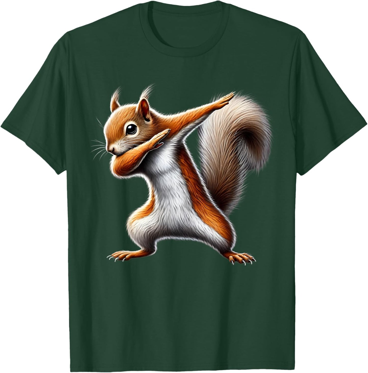 squirrel dabbing , Black, S T-Shirt - T-Shirt | Forest