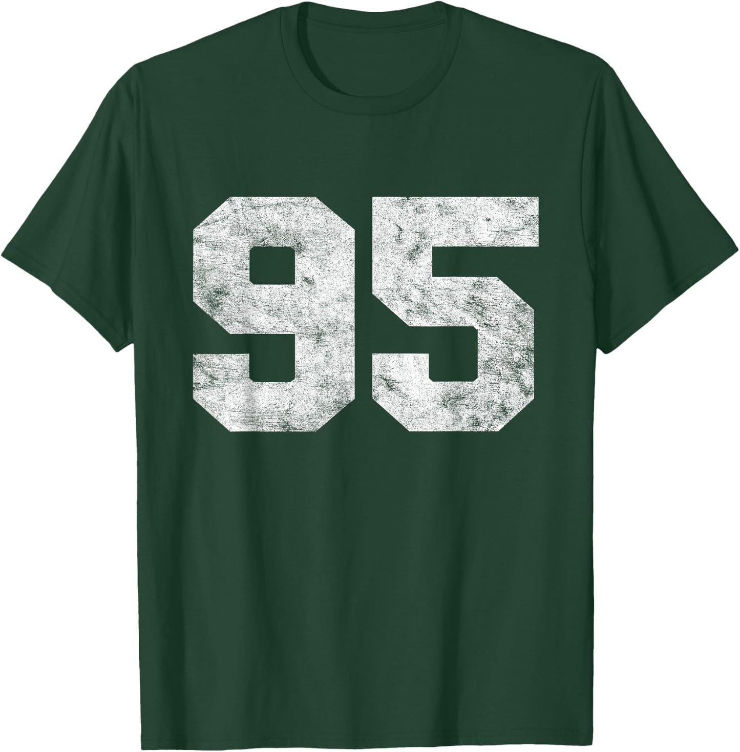 Vintage Lucky Number 95 Birthday Sports Player Team Athlete T-Shirt - T-Shirt | Forest
