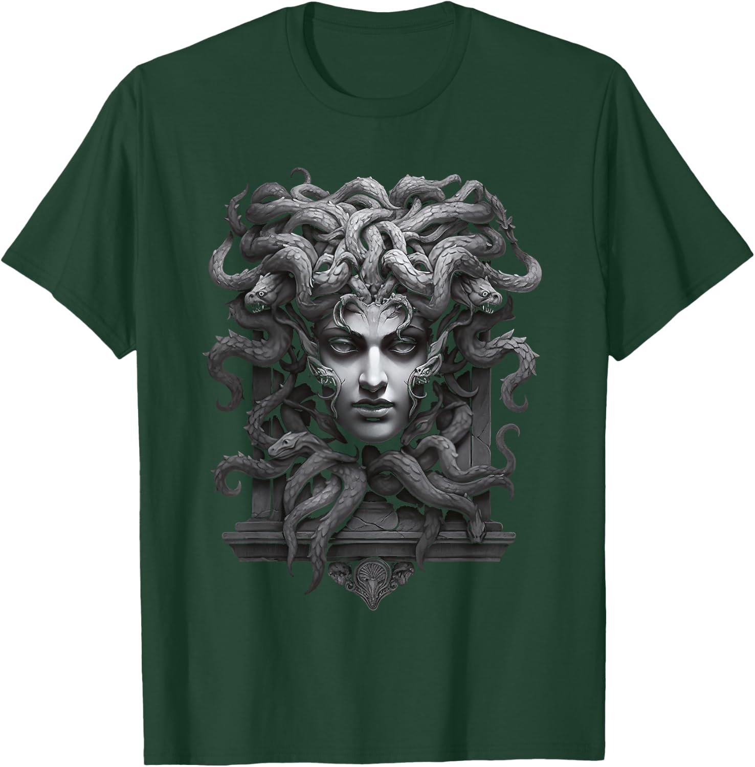 Medusahead Greek Mythology Ancient Snake Hair T-Shirt - T-Shirt | Forest