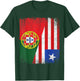 Half Portugal Liberia Split Flag Portuguese Pride Roots T-Shirt - T-Shirt | Forest