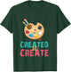 Art Teacher Created Art Palette Brush Artist Art Student T-Shirt - T-Shirt | Forest