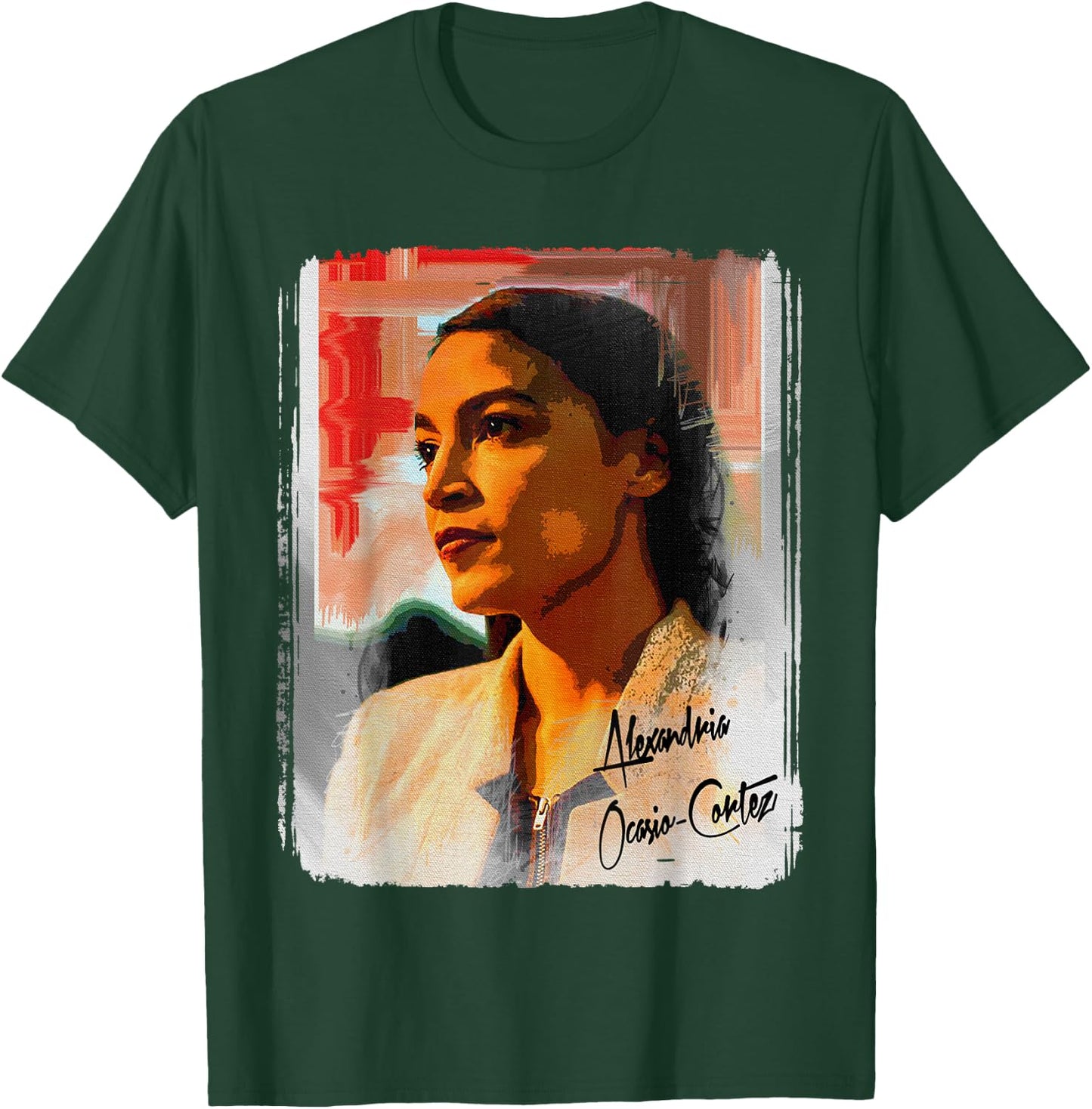 Alexandria Ocasio-Cortez Poster Design on a Shirt Cool T-Shirt - T-Shirt | Forest