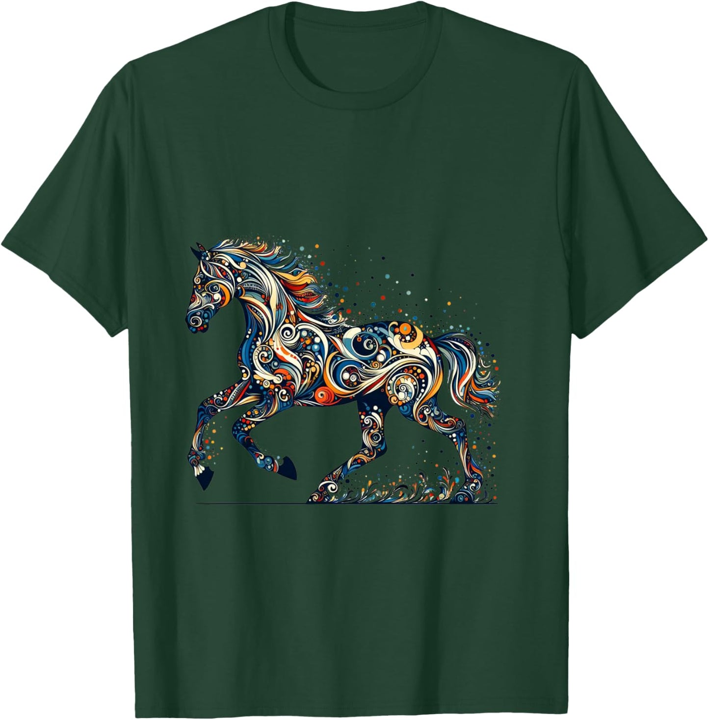 Pferdeliebhaber - Majestätisches Pferd - Pferdegrafikdesign Langarmshirt T-Shirt - T-Shirt | Forest