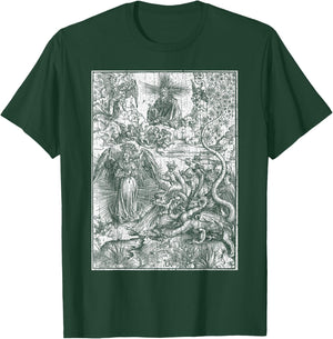 Dürer - Woman Of The Apocalypse And The Seven-Headed Dragon T-Shirt - T-Shirt | Forest
