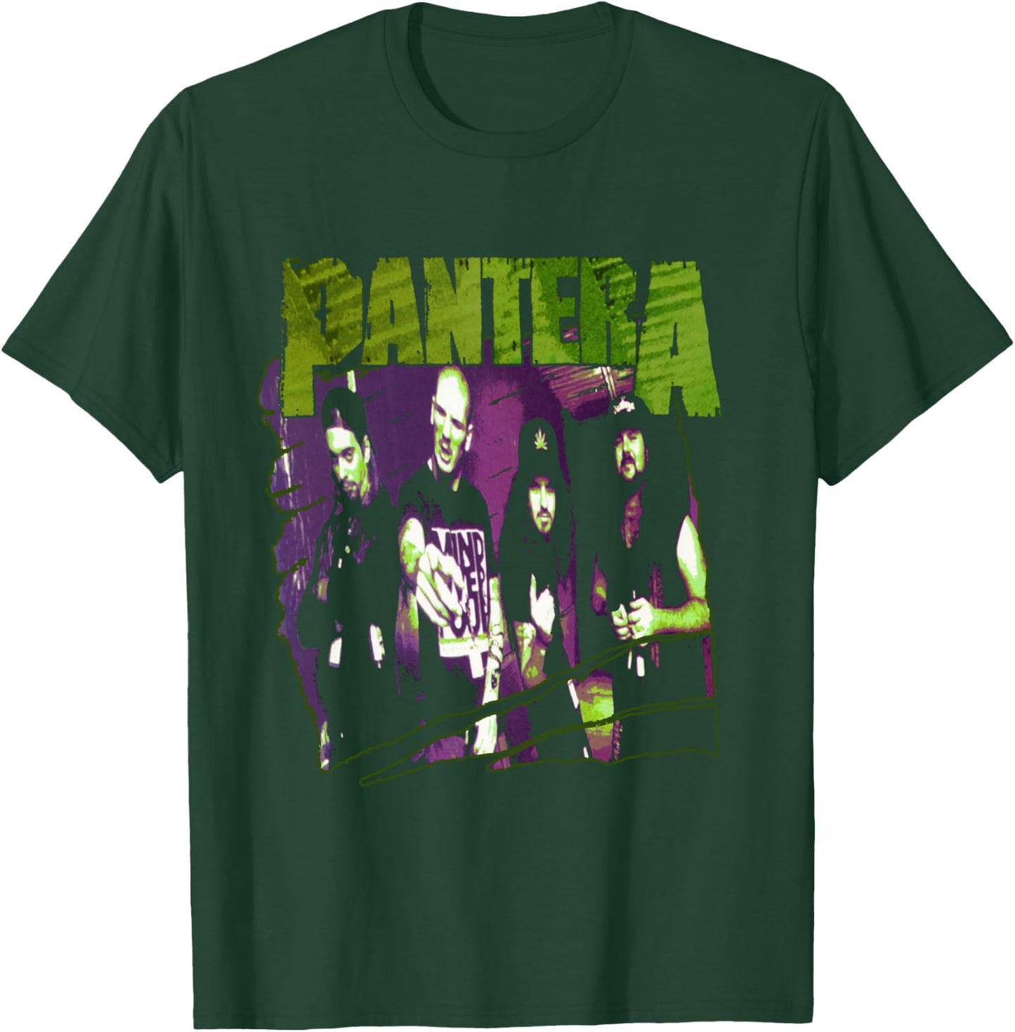 Pantera Offizielle Vintage-Skizze Langarmshirt T-Shirt - T-Shirt | Forest
