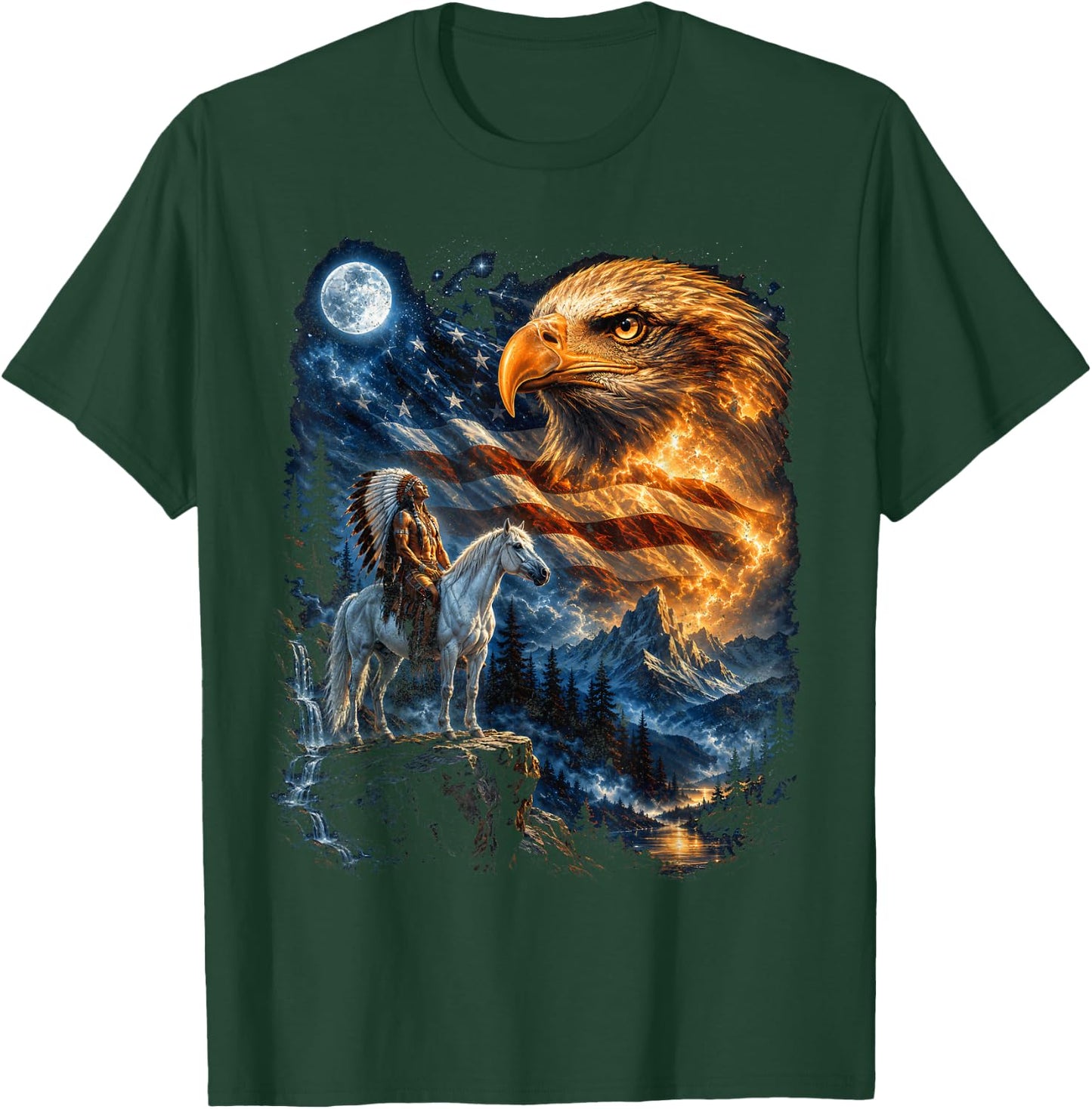 Native American Fourth of July T-Shirt - T-Shirt | Forest