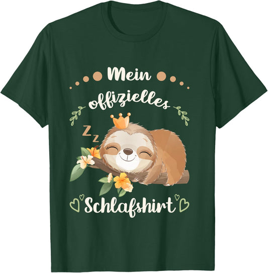 My Official Sleep Shirt Women's Sloth Pyjama Shirt Shirt, black T-Shirt - T-Shirt | Forest