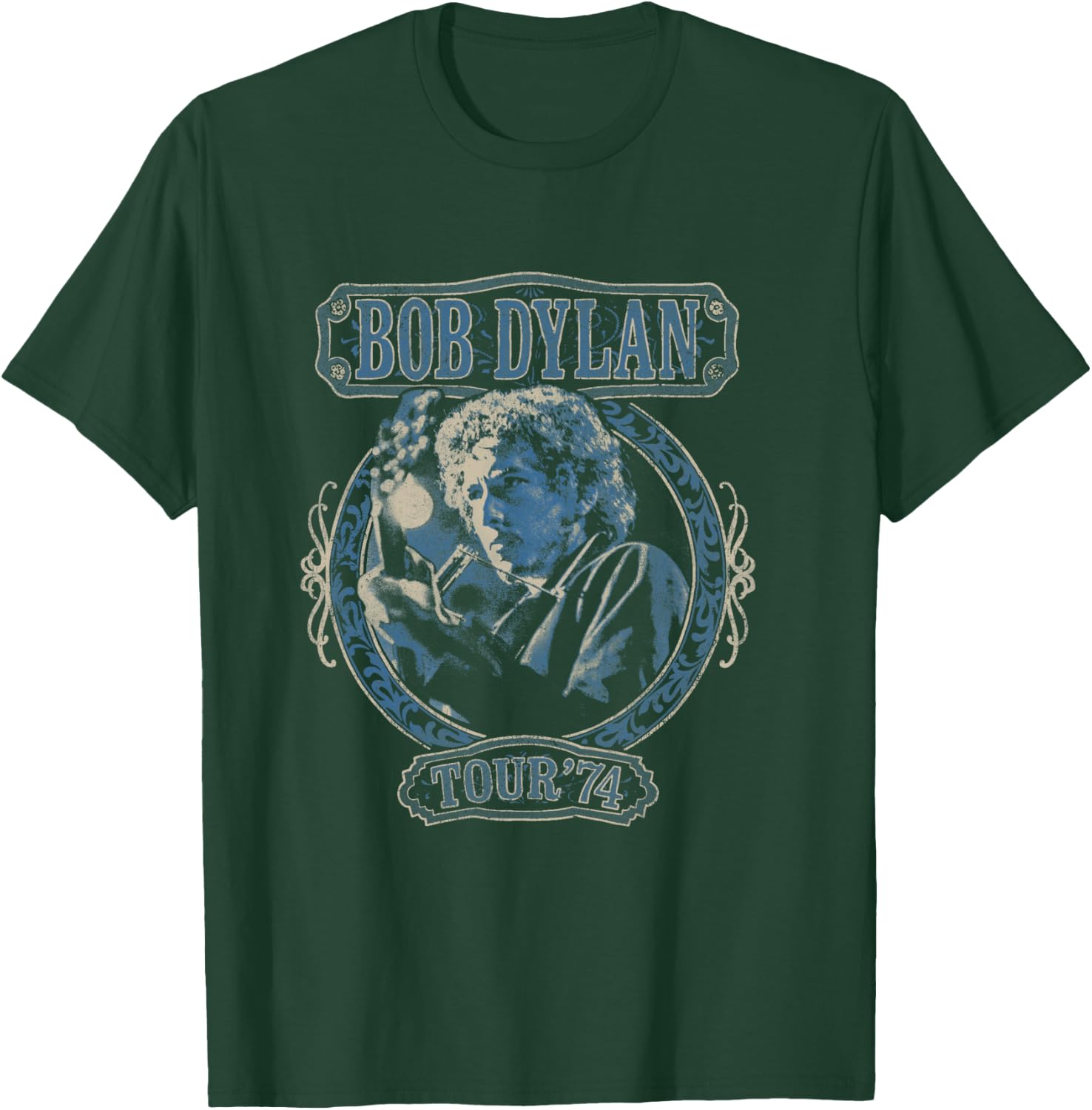 Bob Dylan Tour 74 Official , Black, S T-Shirt - T-Shirt | Forest
