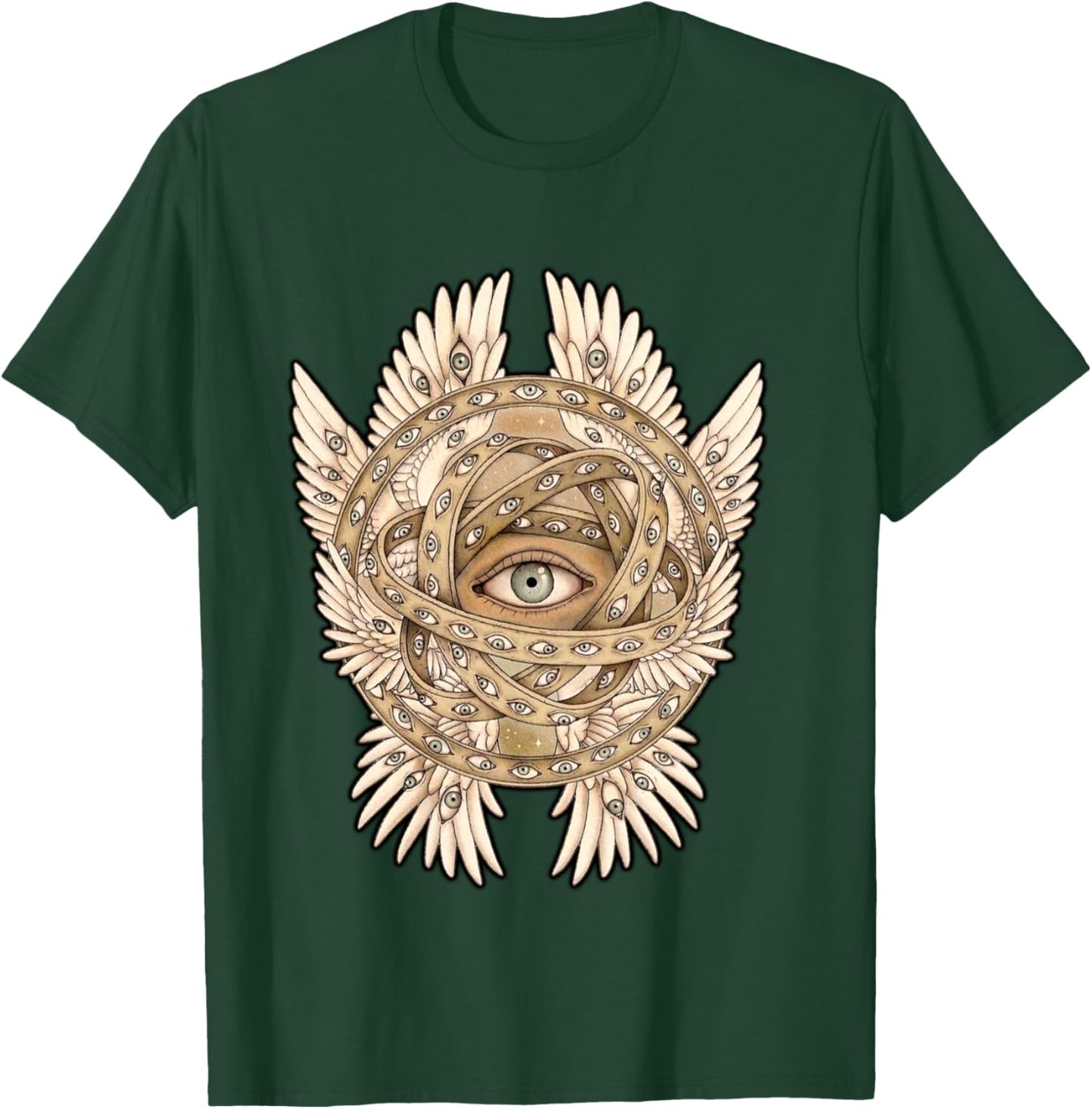 Ophanim Angel Seraphim Angelic Biblical Ezekiel T-Shirt - T-Shirt | Forest