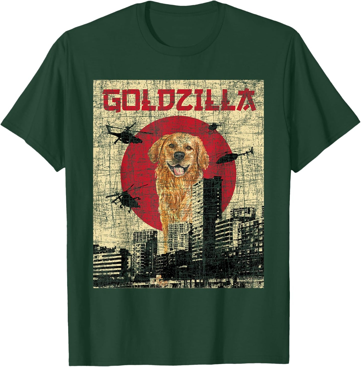 Goldzilla - Golden Retriever Dog Owner Canine Lover Women Kids T-Shirt - T-Shirt | Forest