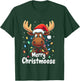 Merry Christmoose Christmas Moose Holiday T-Shirt - T-Shirt | Forest