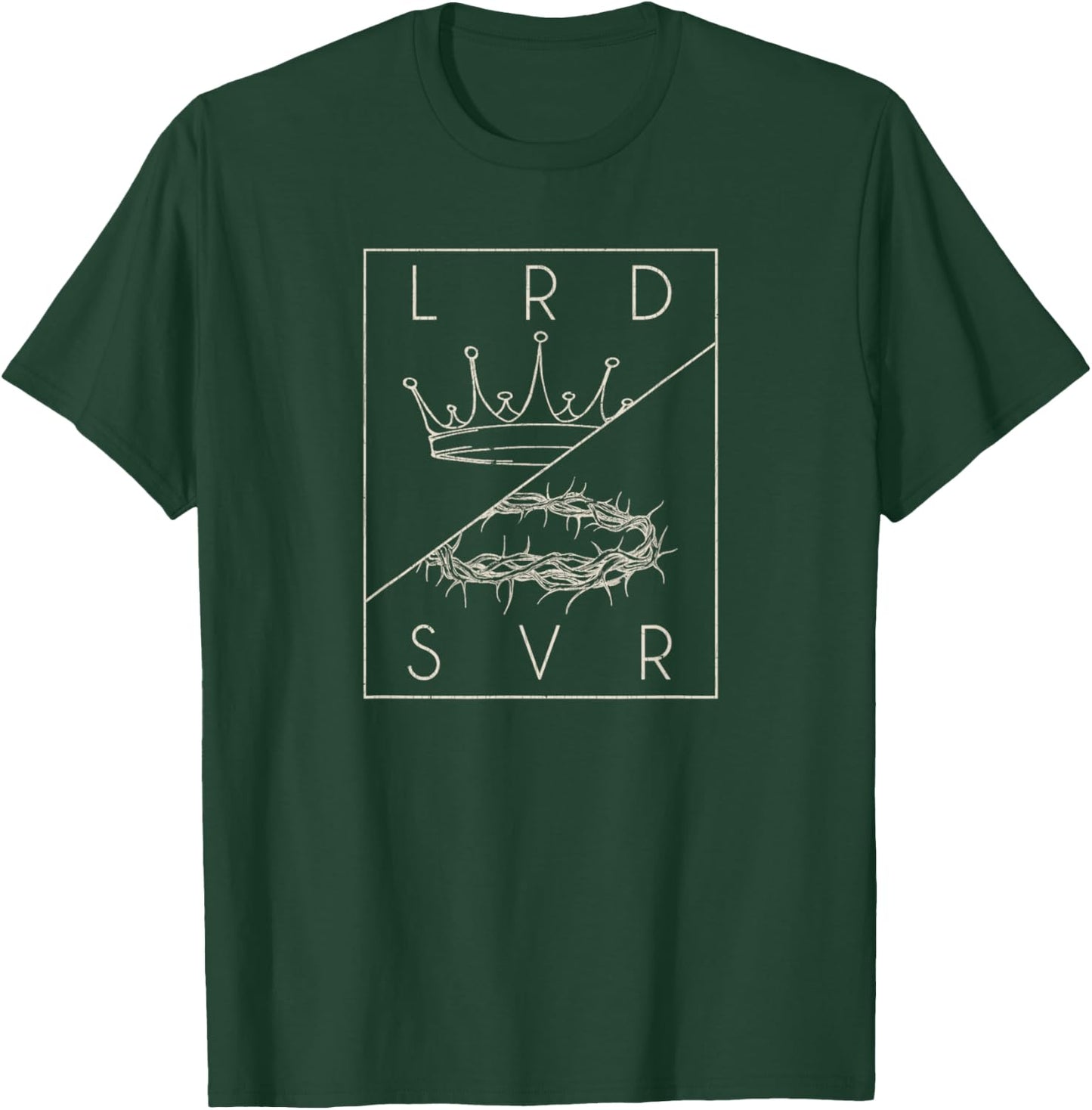 Vintage Retro Jesus Christian Lord & Savior graphic T-Shirt - T-Shirt | Forest