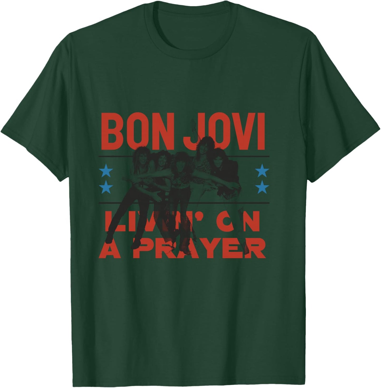 Offizielles Bon Jovi Livin' On A Prayer Langarmshirt T-Shirt - T-Shirt | Forest