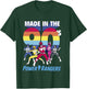Power Rangers Made In The 90's Retro Rainbow Stripe Logo T-Shirt - T-Shirt | Forest