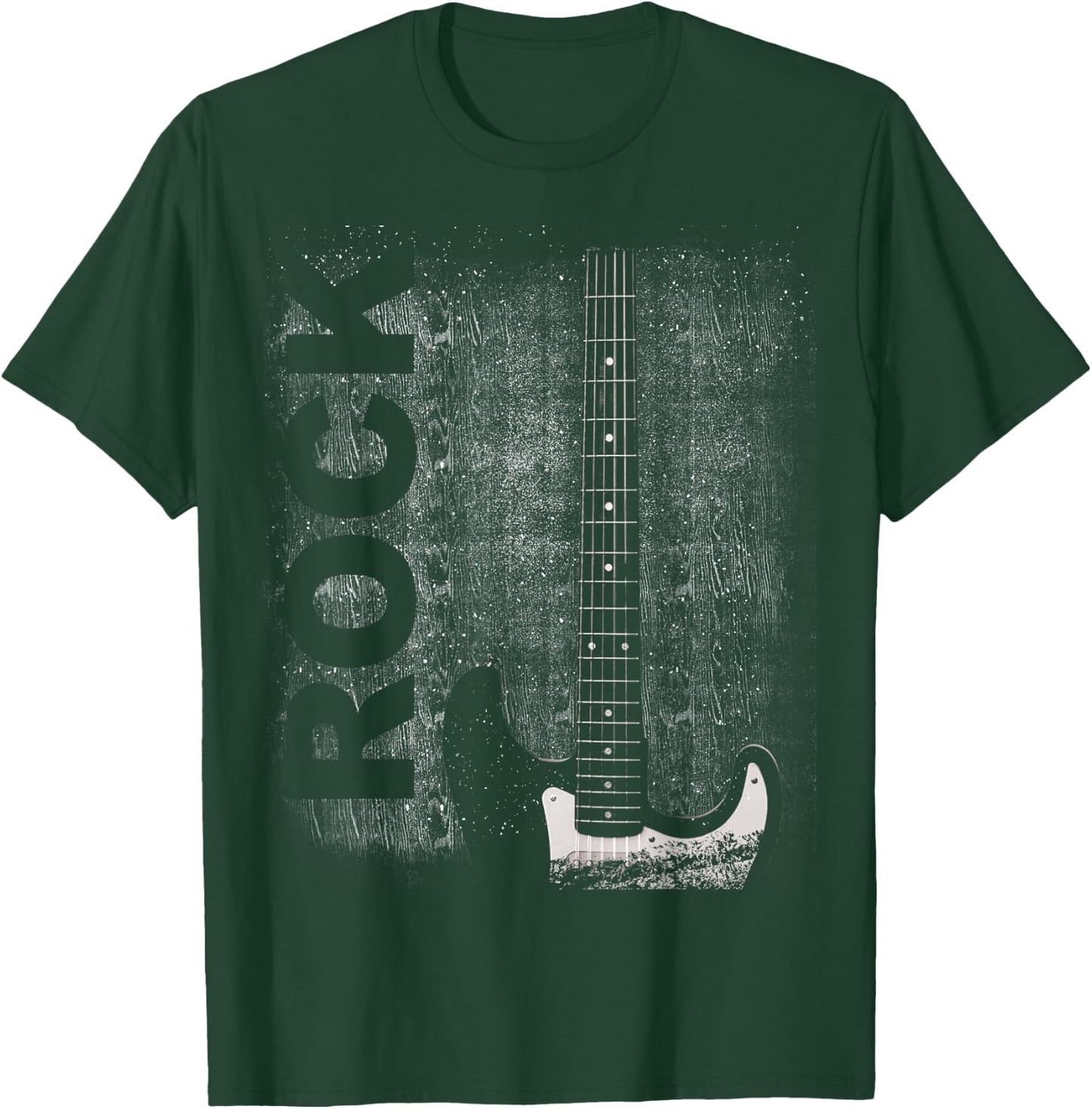Rock Band Men's Women's Guitar Player in Distressed Look , black T-Shirt - T-Shirt | Forest
