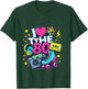 I Love The 80s Shirt Men Women Vintage 80s Party Costume , Black, S T-Shirt - T-Shirt | Forest