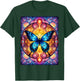 Blue Psychedelic Butterfly T-Shirt - T-Shirt | Forest