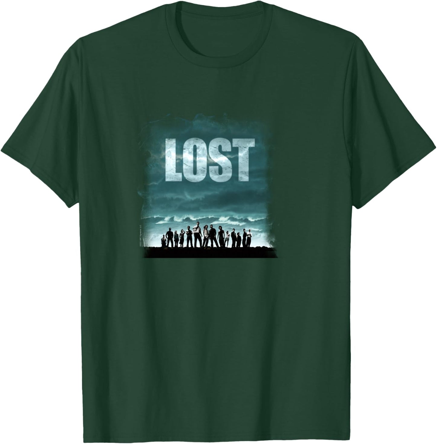 Lost Stormy Sky and Ocean Cast Outlines Poster TV Show Manche Longue T-Shirt - T-Shirt | Forest