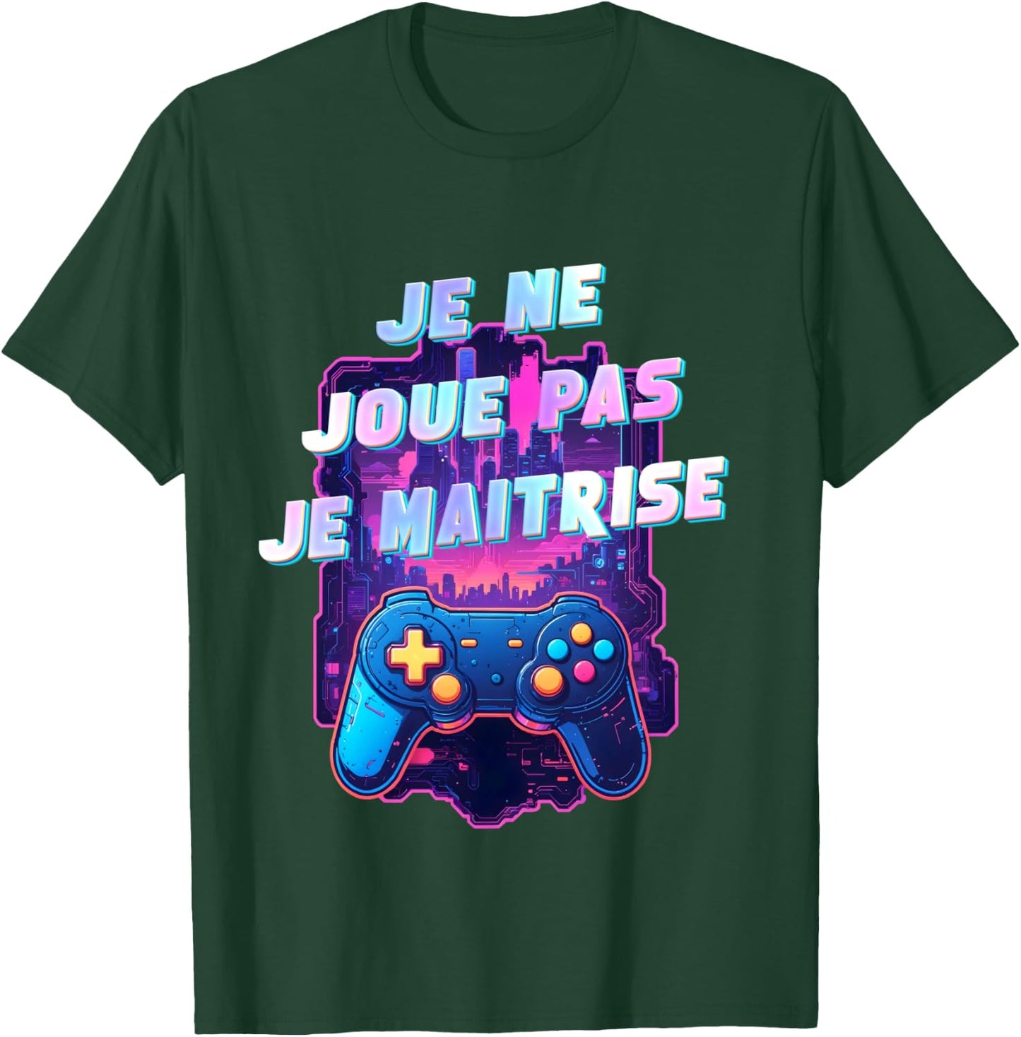 Gaming video games gift gamer passionate console controller , Black, S T-Shirt - T-Shirt | Forest