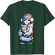 Cute Anime Girl with Cat for Cat Lover Kawaii Otaku Manga , Black, S T-Shirt - T-Shirt | Forest