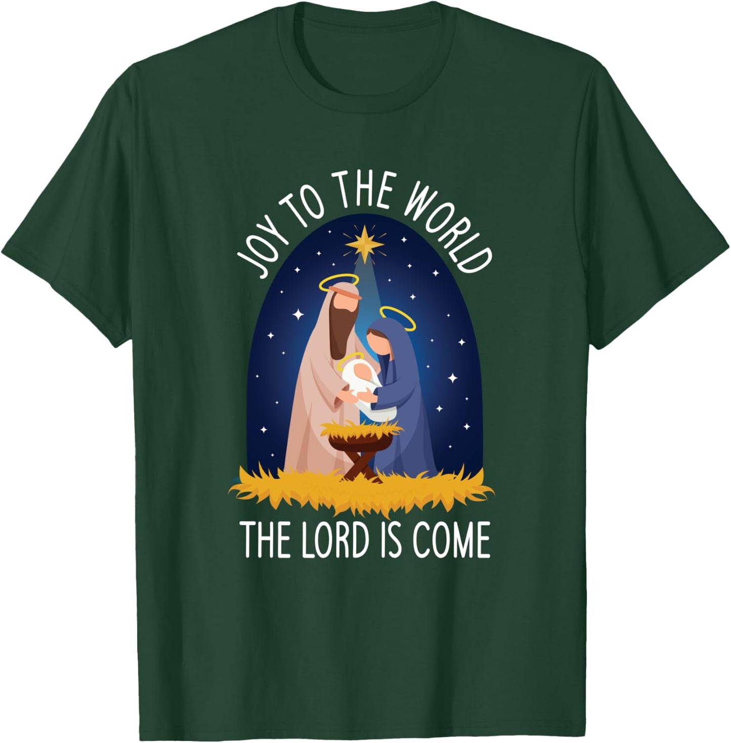Joy to the World - Christmas Nativity T-Shirt - T-Shirt | Forest