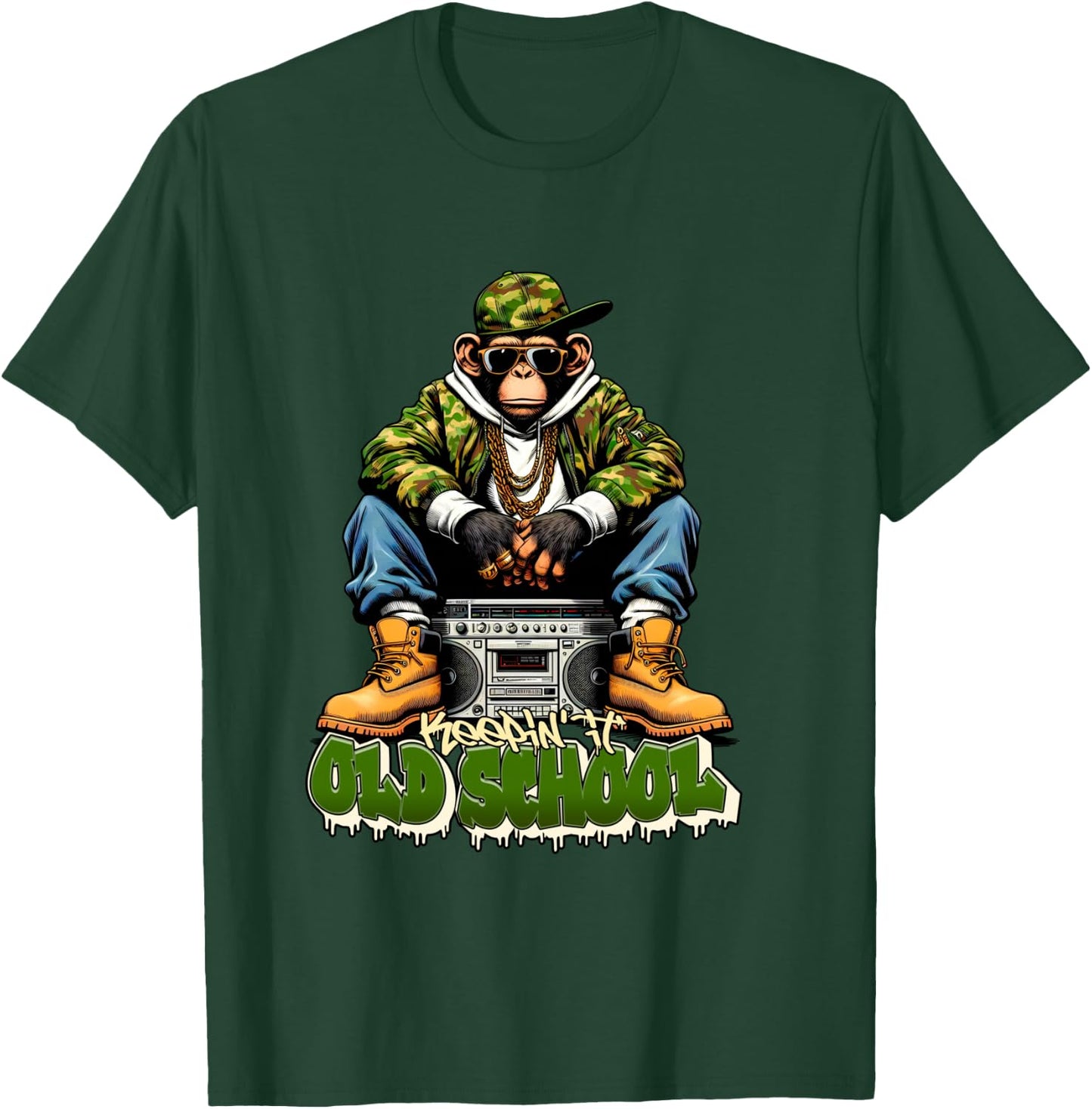 KEEPING IT OLD SCHOOL Hip Hop US Rap 90s New York , Black, S T-Shirt - T-Shirt | Forest