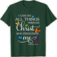 I Can Do All Things Through Christ Butterfly Art - Religious T-Shirt - T-Shirt | Forest