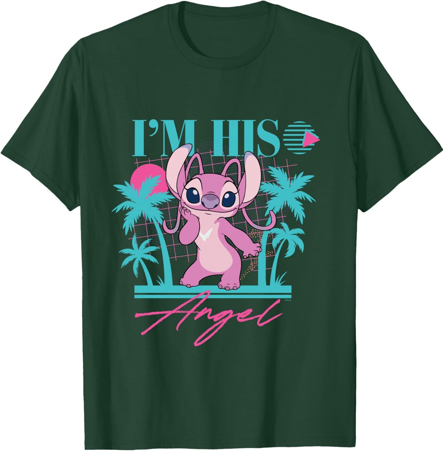 Disney Stitch Retro ’90s Couples Matching I’m His Angel T-Shirt - T-Shirt | Forest