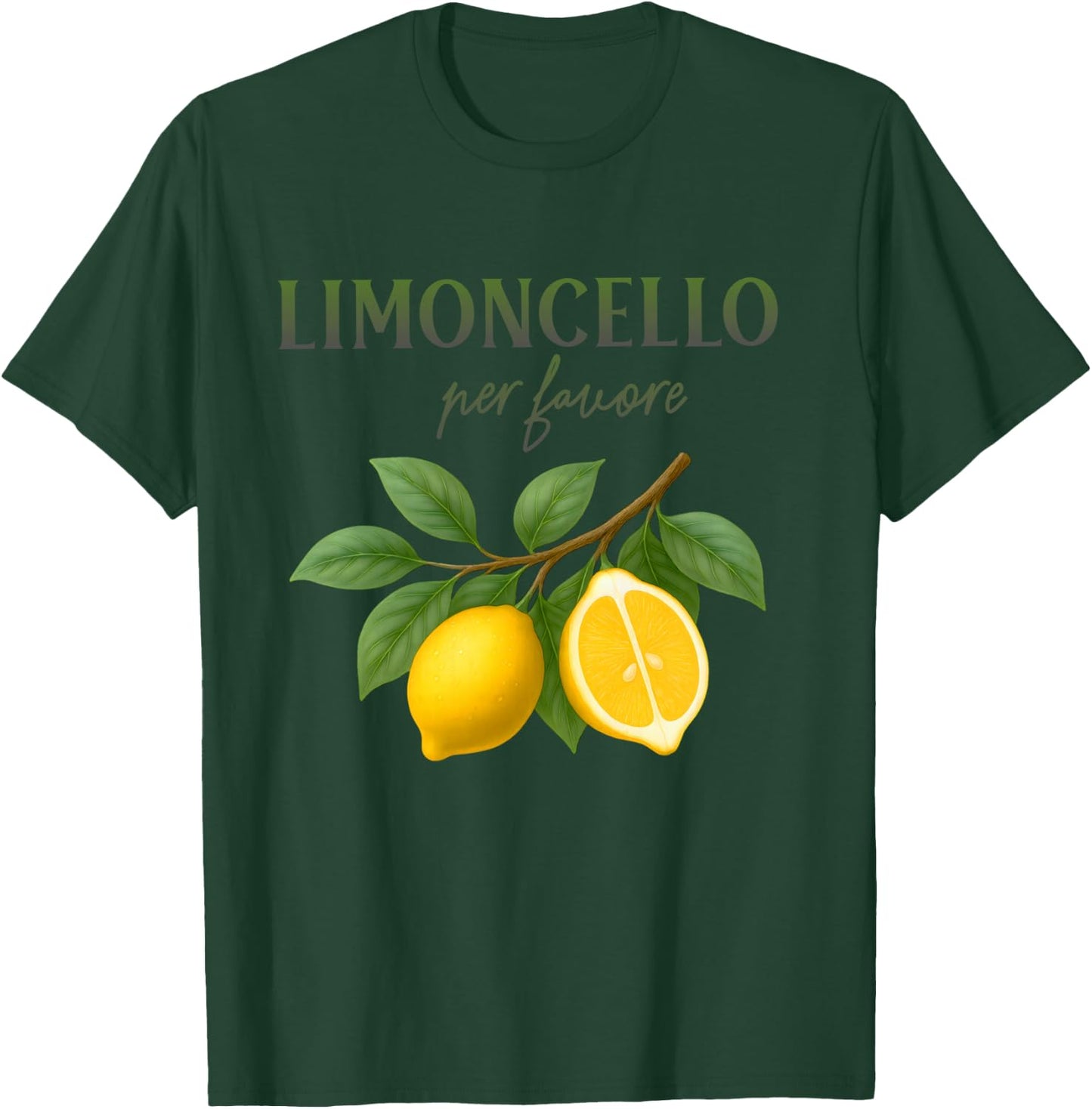 Limoncello Per Favore Lemons Travel Vacation Summer Italy T-Shirt - T-Shirt | Forest
