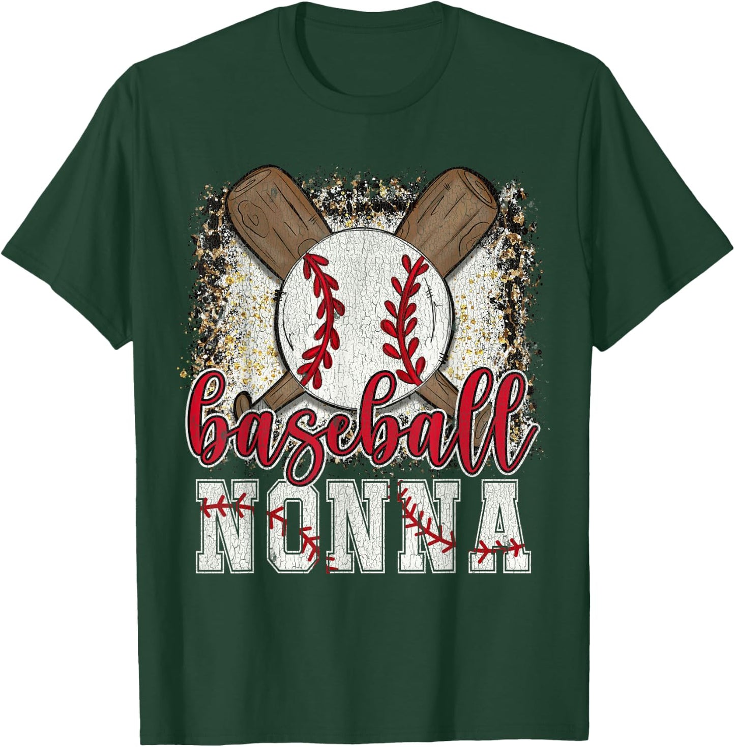 Baseball Nonna Leopard Baseball Lover Family Matching T-Shirt - T-Shirt | Forest
