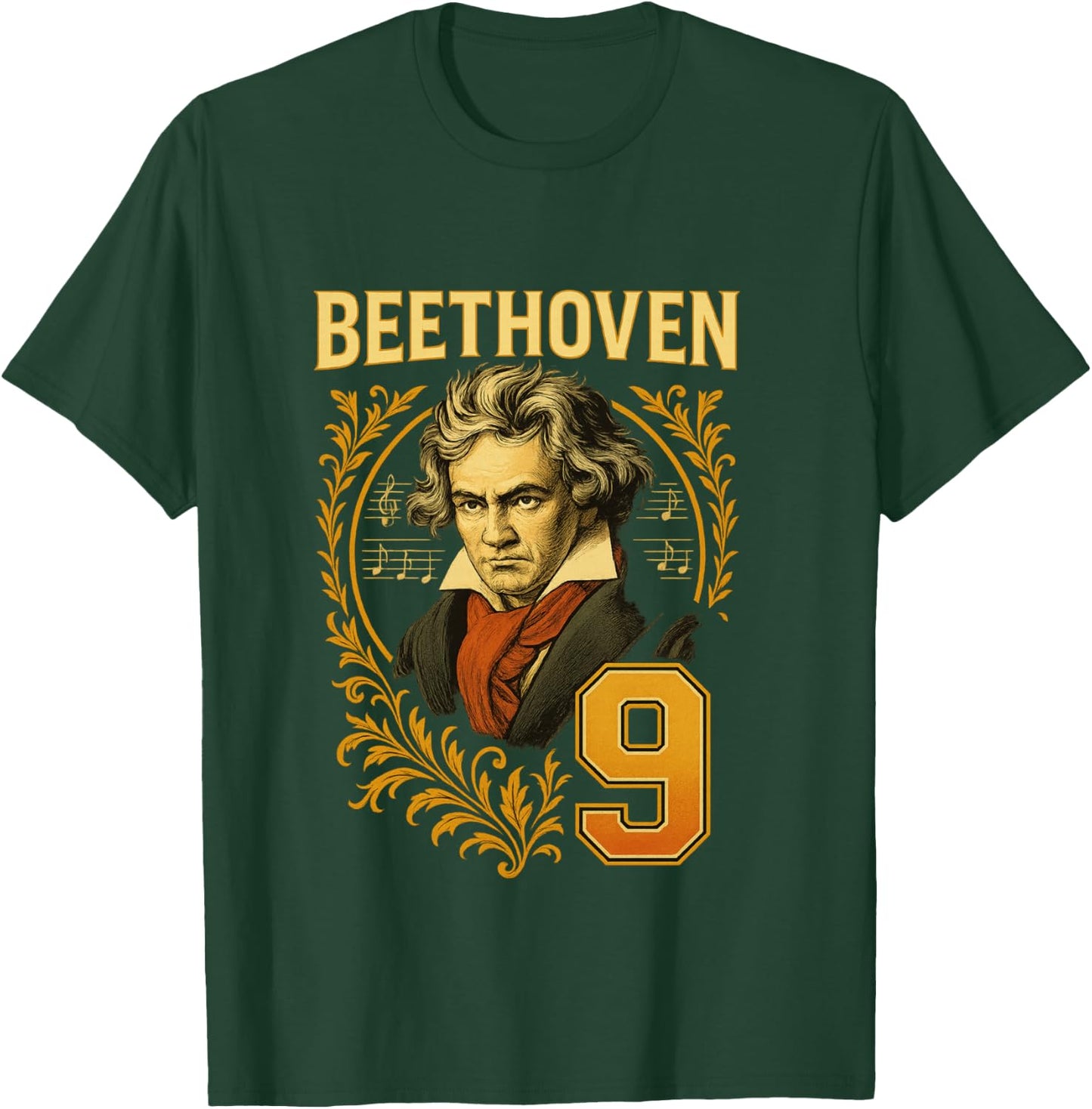 Beethoven 9 Classical Music Composer Portrait Art T-Shirt - T-Shirt | Forest