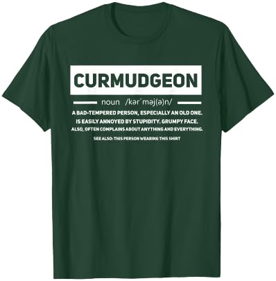 Curmudgeon Definition Funny Old Grumpy Grandpa Men Opa Funny T-Shirt - T-Shirt | Forest