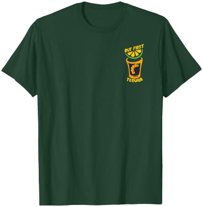 But First Tequila Fun Drink Party Minimalist T-Shirt - T-Shirt | Forest