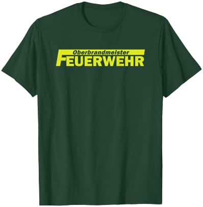 Oberbrandmeister Schriftzug auf dem Rücken - Feuerwehr T-Shirt - T-Shirt | Forest