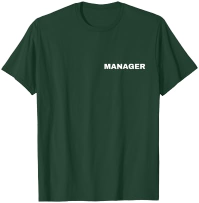 Manager front and back white printing work office professional T-Shirt - T-Shirt | Forest