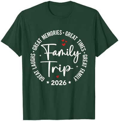 Family Trip Vacation 2026 Summer Group Matching Great Family T-Shirt - T-Shirt | Forest