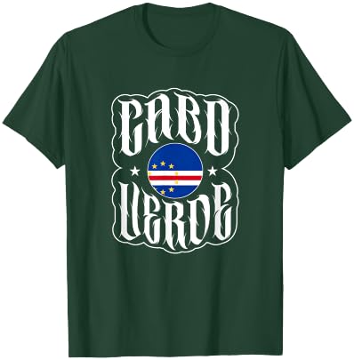 Love Cabo Cape Verde with Cape Verdean Flag in a Circle , Black, S T-Shirt - T-Shirt | Forest